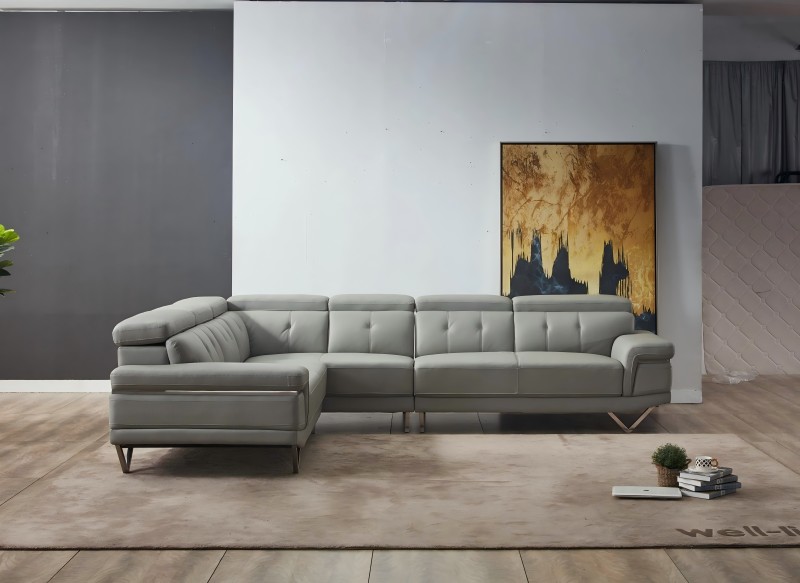 Mataas na grade na katad na komportableng silid ng silid na sofa