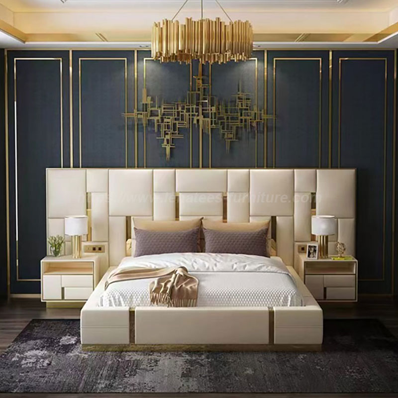 Modernong Disenyong Luxury King Size Bedroom Furniture