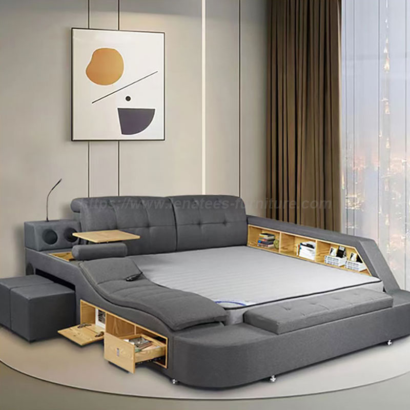 Modern Design Smart Bed na may Masahe at Imbakan