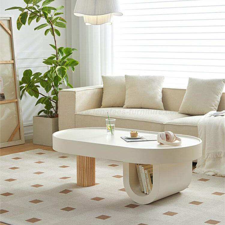 Bagong Disenyong Mini Cream Style na Coffee Table